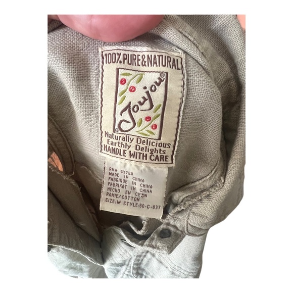 Vintage Jou Jou Cotton Shorts Onesie Romper Belted Utility M - Picture 4 of 6